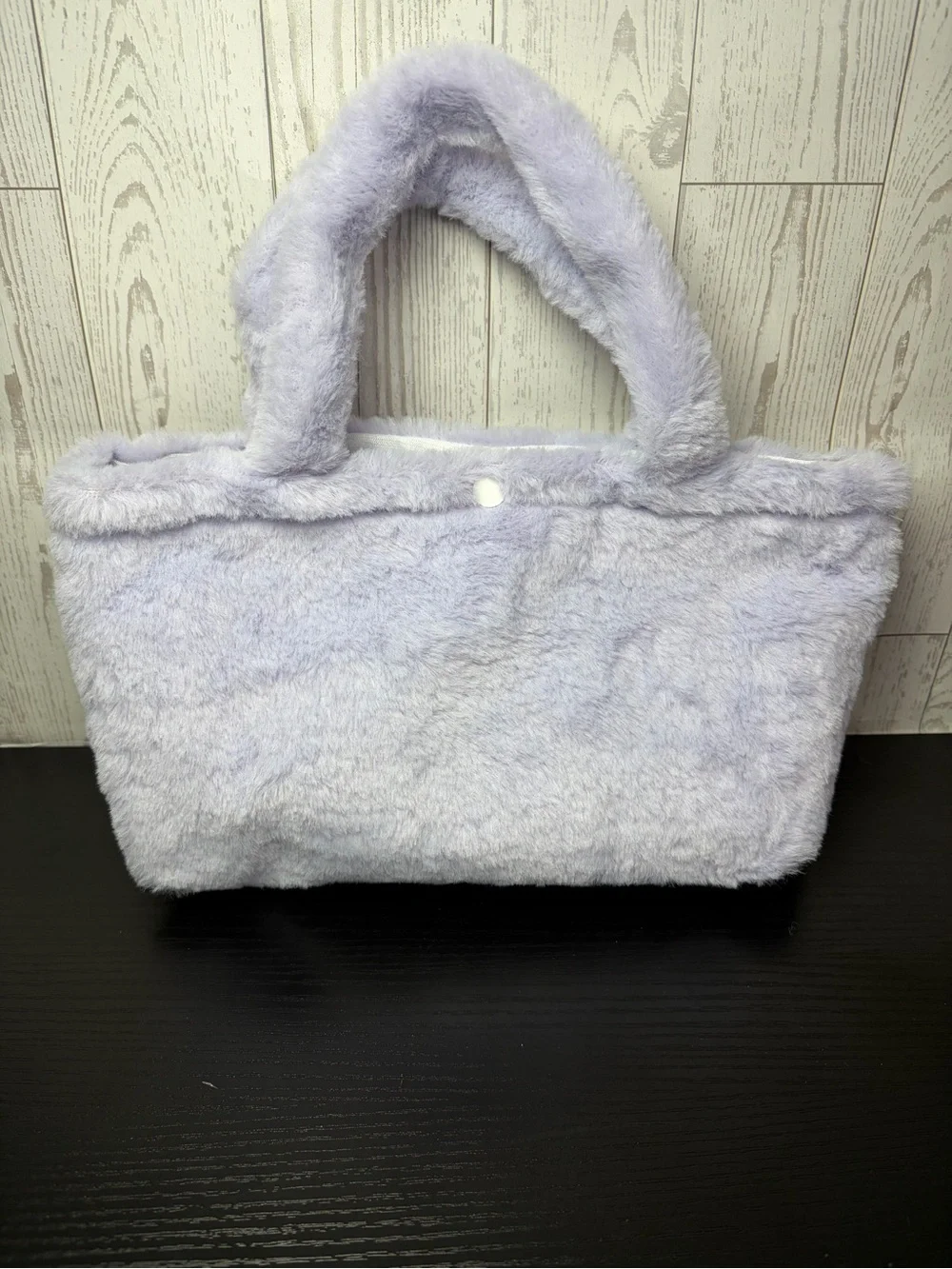 Lilac Plush Kids Kuromi Embroidered Handbag With Kute Kuromi Notepad